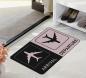 Preview: Doormat Airplane Arrival and Departure Black & Lotus Pink